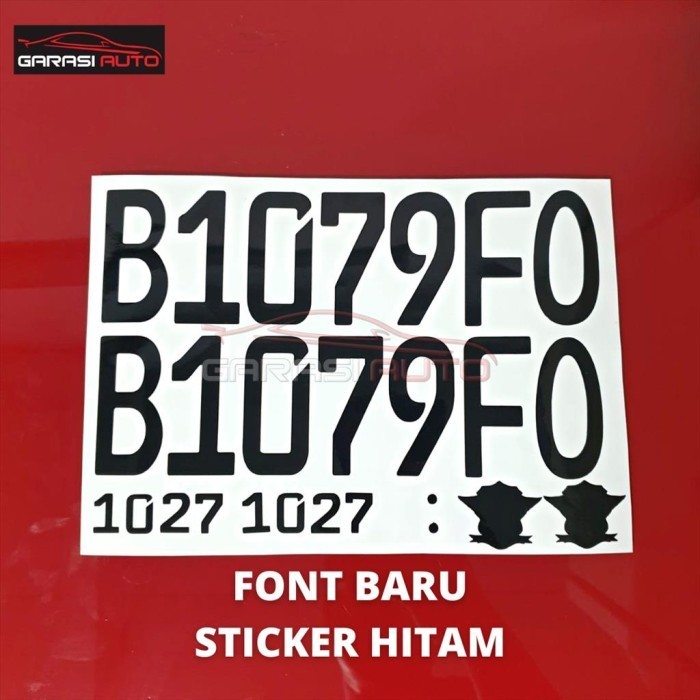 Stiker Plat Nomor Mobil Font Baru Sticker Scotlight Terbaru 2022 Up
