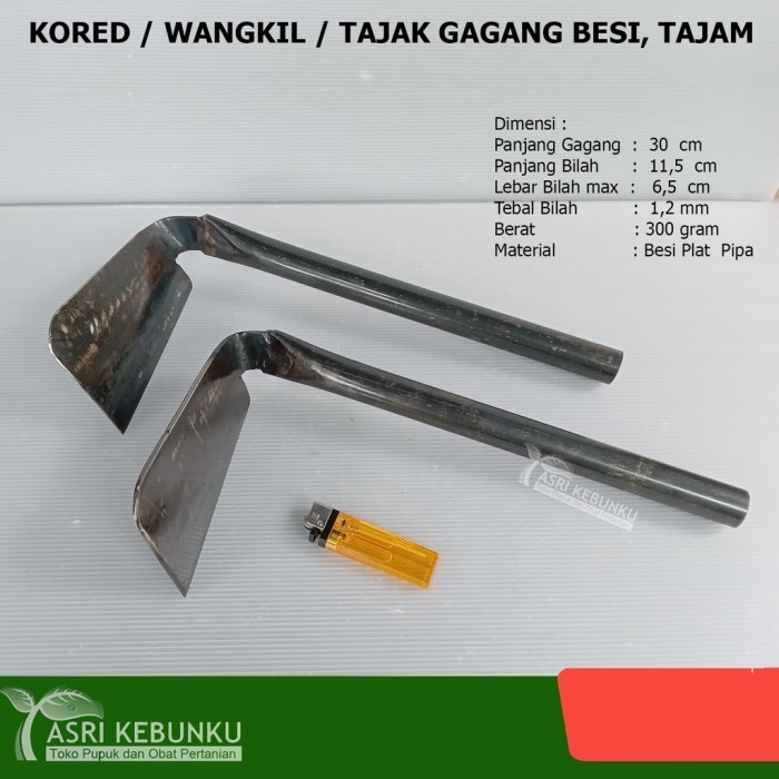 KORED TAJAK WANGKIL CANGKUL KECIL GAGANG BESI ALAT BERKEBUN