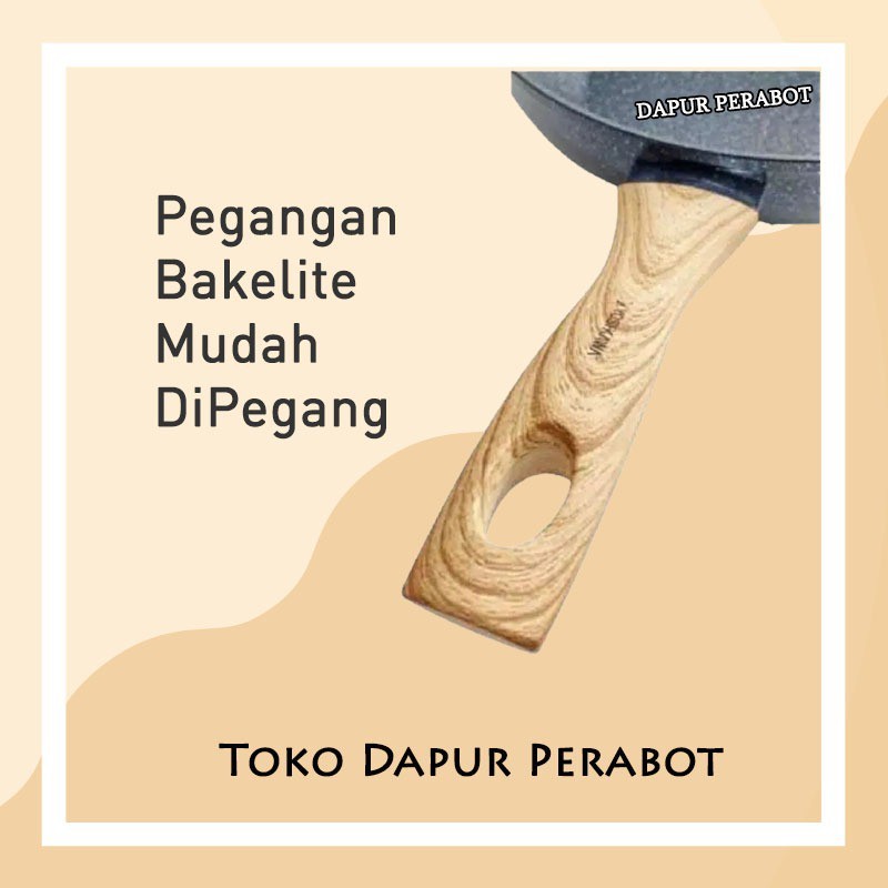 WAJAN TEFLON KERAMIK PENGGORENGAN KUALI ANTI LENGKET