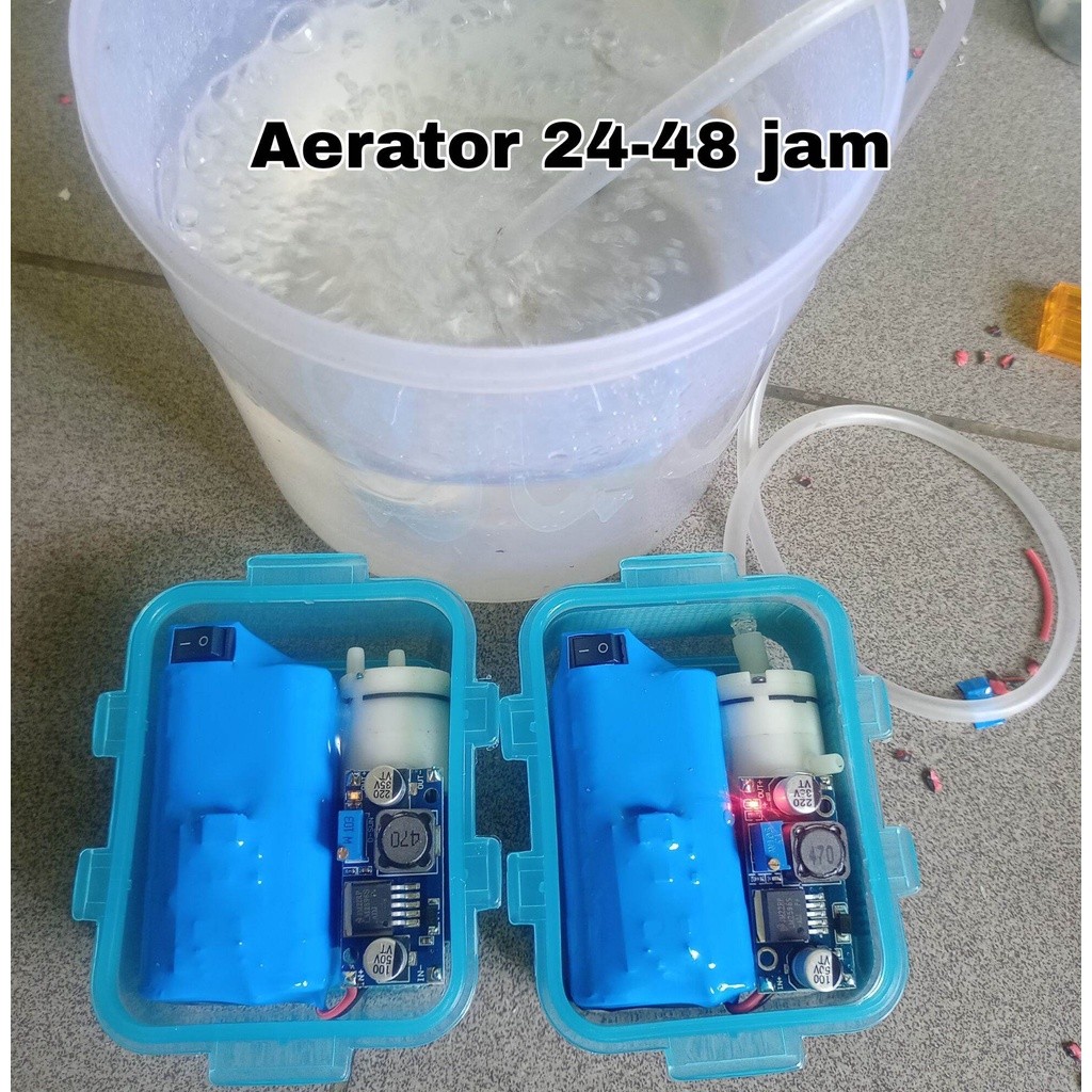 TREA Aerator Charger Box Anti Air Tahan 48 jam Untuk Udang Hidup Aerator Untuk Mancing