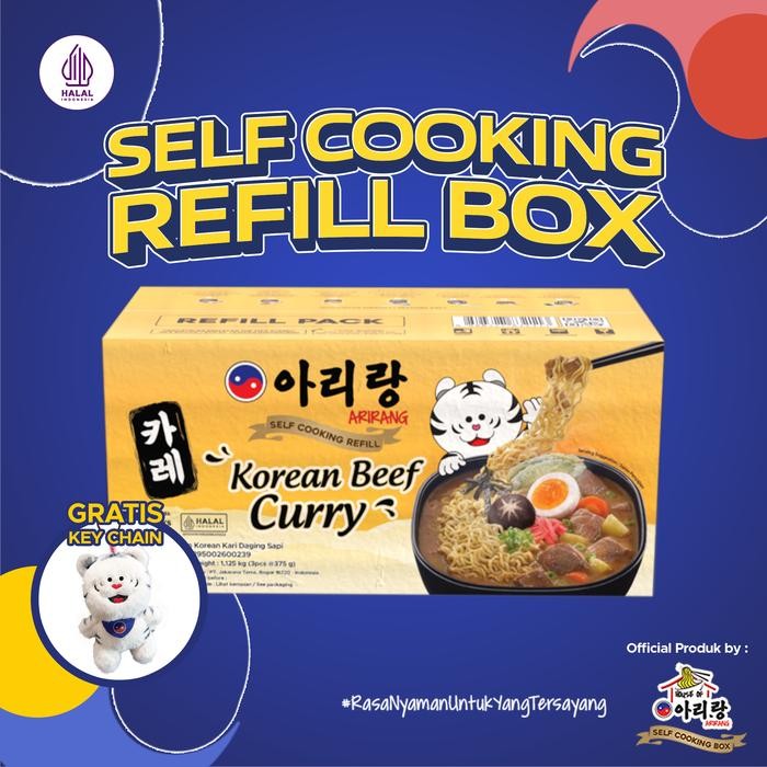 

Ready JT Arirang Self Cooking Refill Korean Beef Curry 480gr (3PCS) + GRATIS Keychain