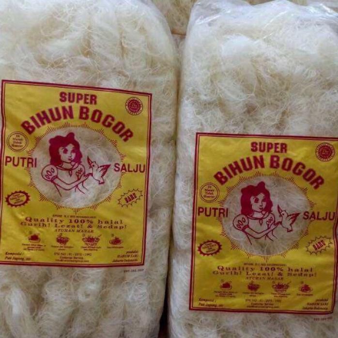 

Ready JT 1 BALL BIHUN PUTRI SALJU BOGOR ASLI 1 KG / BIHUN CAP PUTRI SALJU BIHUN JAGUNG KEMASAN