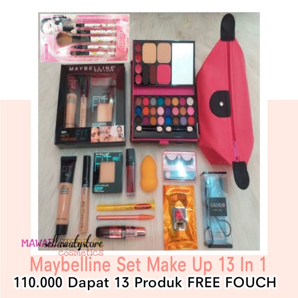 vist MAYBELLINE 13 IN 1 Make Up Set Fit Me / Paket Kosmetik Maybelline Fit Me Lengkap 13 In 1