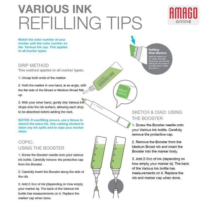 

COPIC VARIOUS INK - 25 ML - TINTA ISI ULANG COPIC