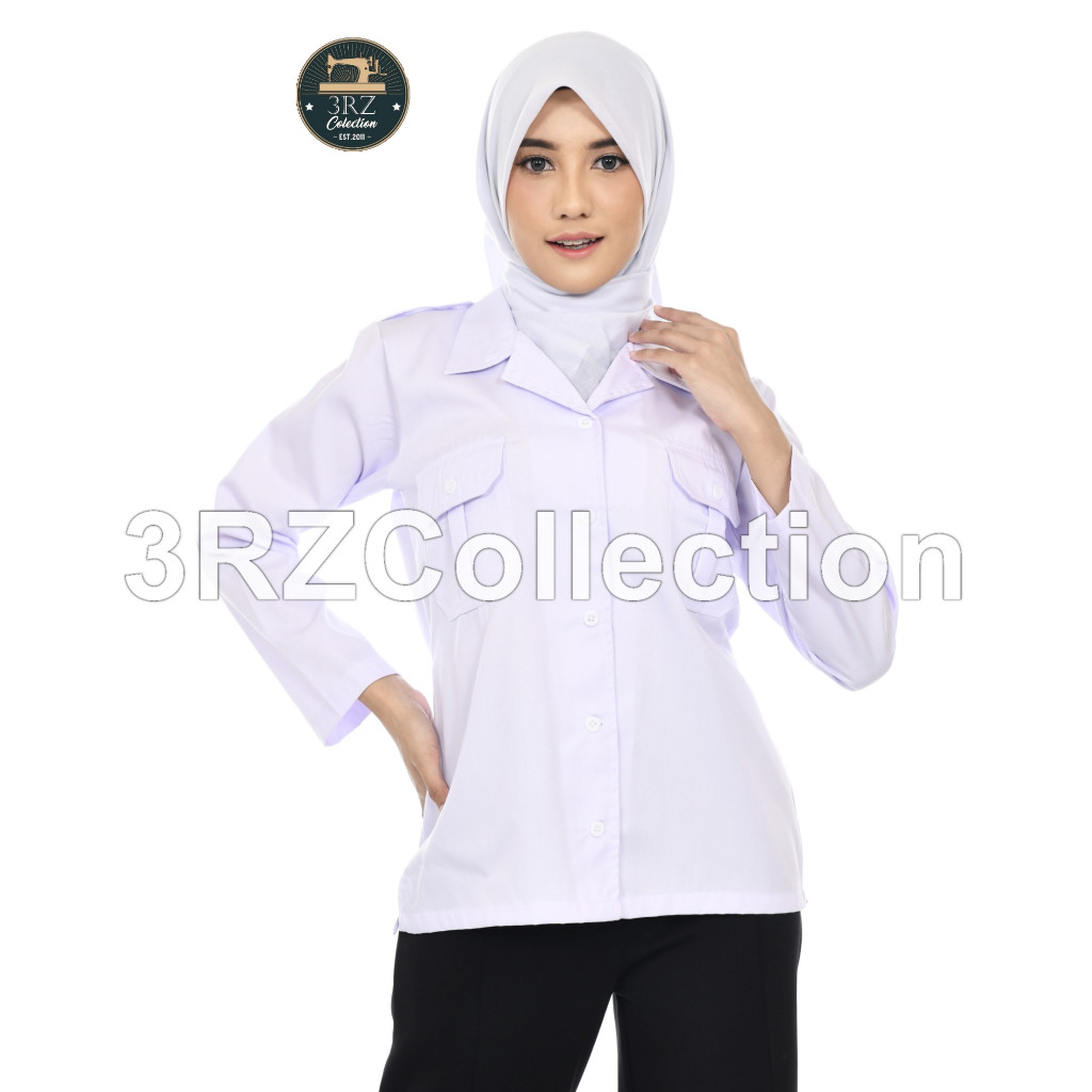 SUNS Baju Dinas Putih Pns Wanita Kemeja PDH Putih PNS Cewek Kemeja Putih PNS Wanita Baju Putih PNS