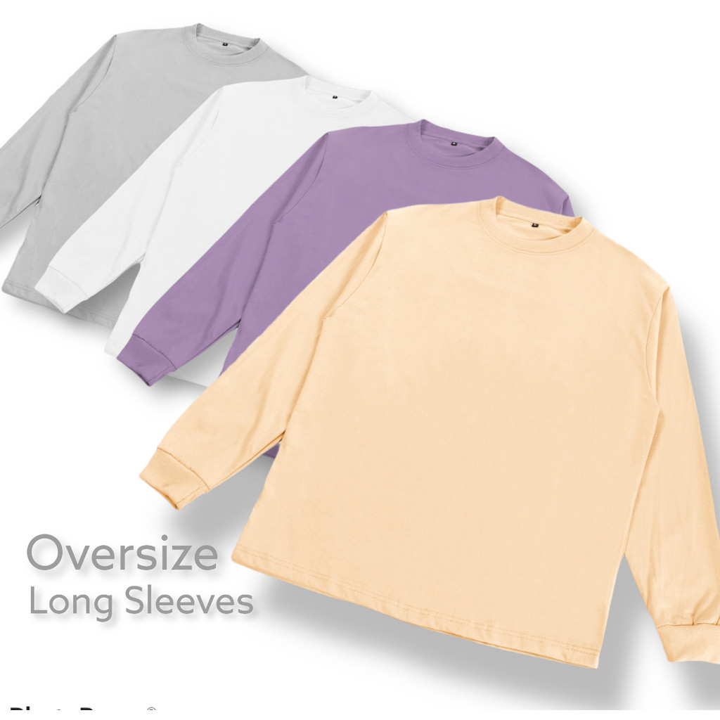 SUNS Oversize Lengan Panjang Cotton 20s // Kaos Polos Oversized long sleeve tshirt Combed 20s