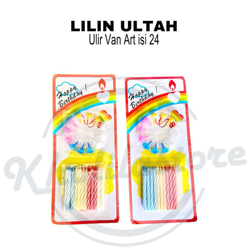

Ready Lilin Ulang Tahun Lilin Ulir Van Art Isi 24 Pcs Best Quality