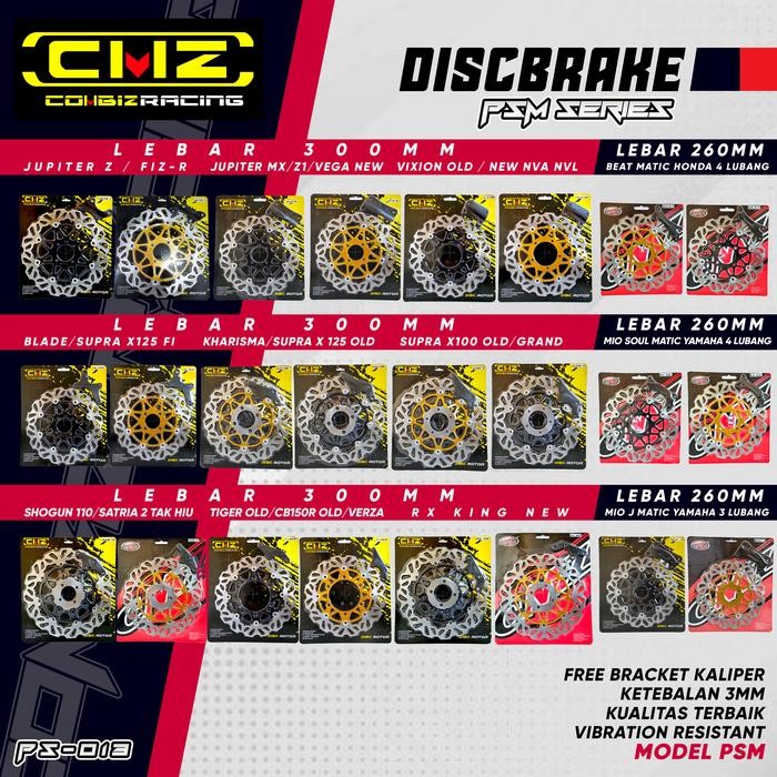 Piringan Cakram 300MM Jupiter Z KHARISMA Model PSM Discbrake Disc Rotor 260MM BEAT VARIO GENIO