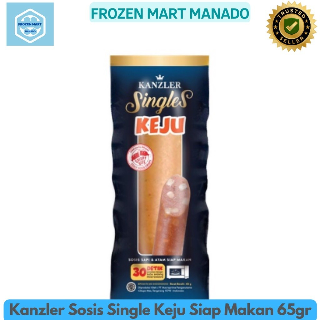 

Kanzler Sosis Single Keju Siap Makan 65gr - Frozen Mart Manado (Frozen Food Manado)
