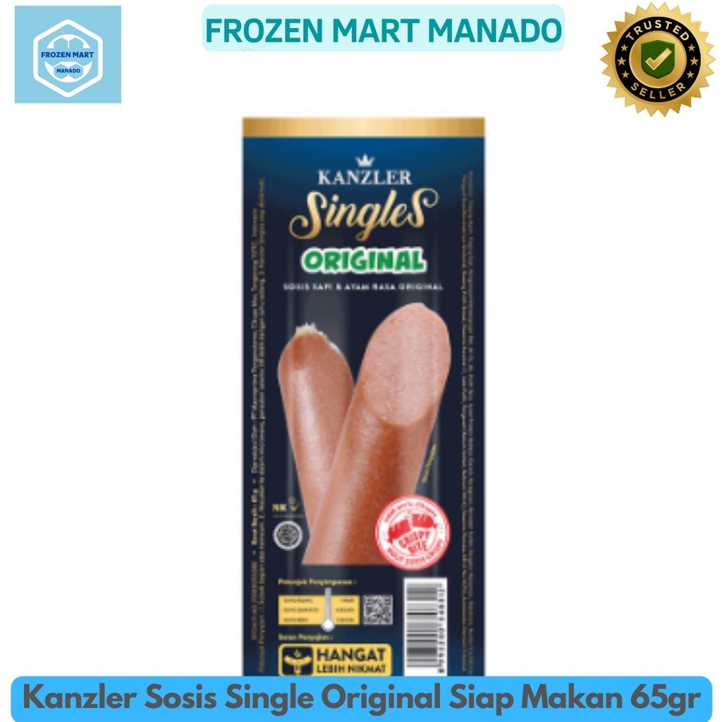 

Kanzler Sosis Single Original Siap Makan 65gr - Frozen Food Tomohon