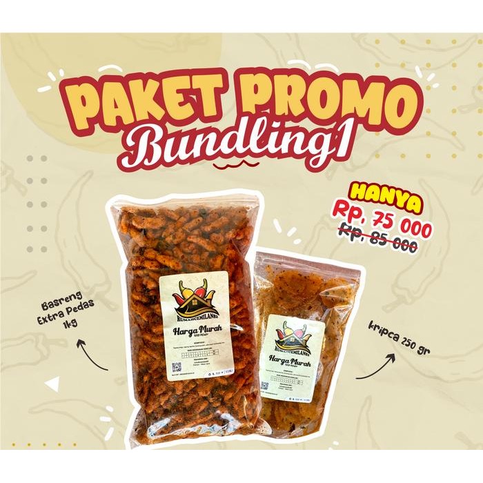 

PROMO 1 ( BASRENG 1 KG + KRIPCA 250GR ) New