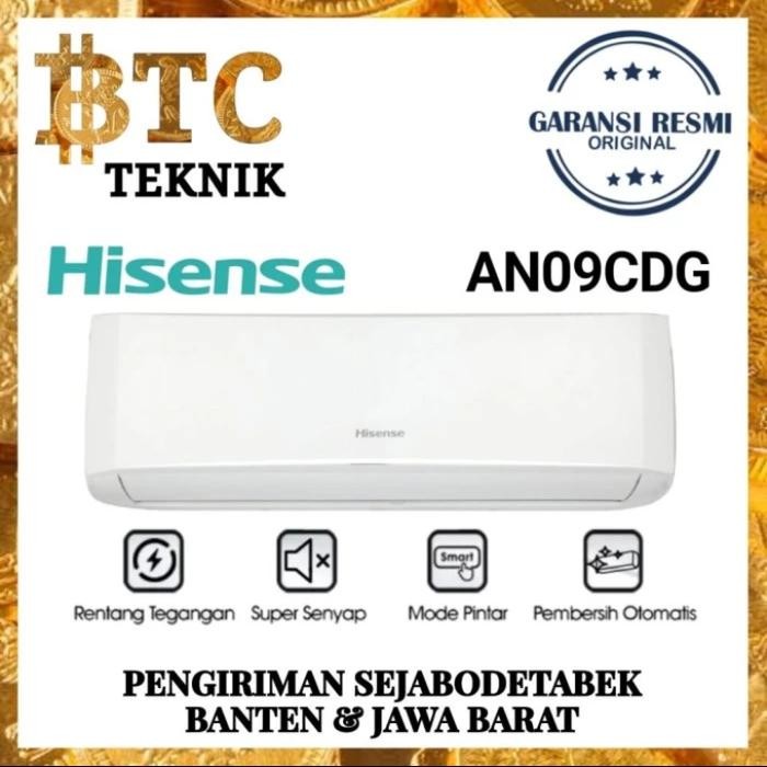 Ac Hisense 1 Pk An 09 Cdg Ac Hisense 1 Pk + Pasang Instalasi Grab/Gosend