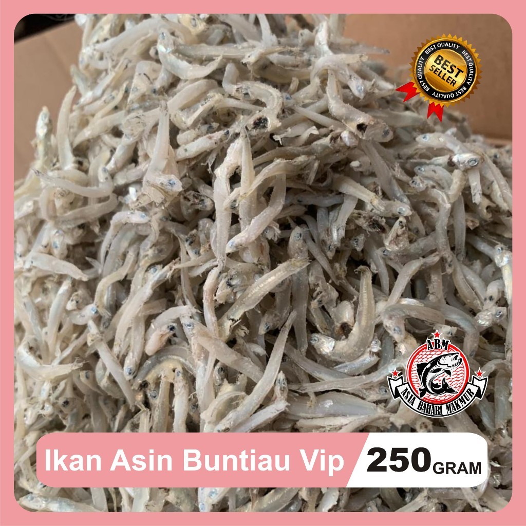 

Terlaris! Ikan Asin Teri Buntio Vip Buntiau Pum 250 Gram