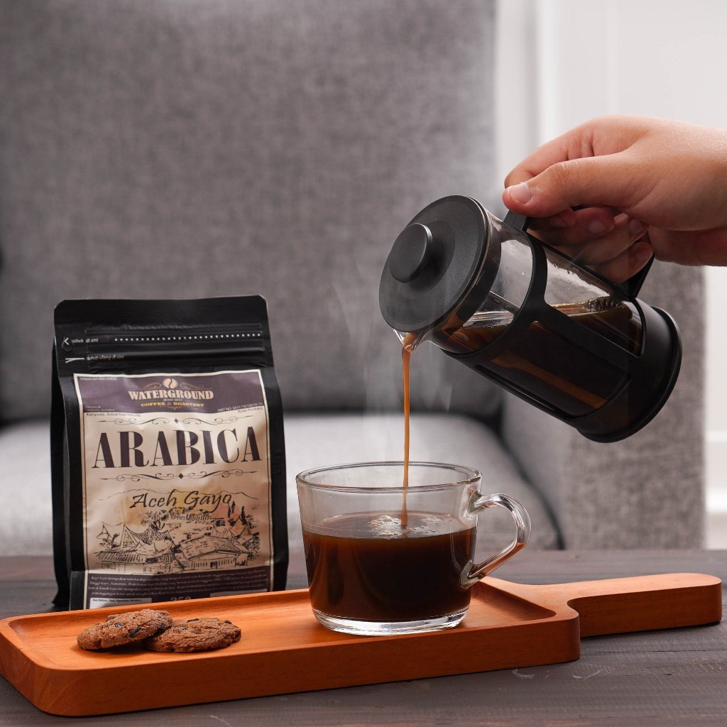 

PROMO Waterground Coffee Kopi Arabika Aceh Gayo Biji Kopi 1 Single gin, 200 GR