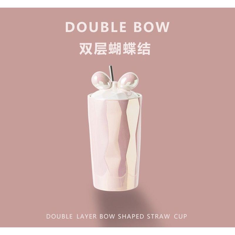 Tumblr Keramik Botol Tumblr + Sedotan Stainless / Botol Minum Pita Botol Minum Keramik Aesthetic