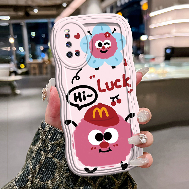 Casing Hp Untuk VIVO V19 V19 Neo V17 V17 Pro Case Krim gelombang Softcase Silikon Kesing Kartun lucu