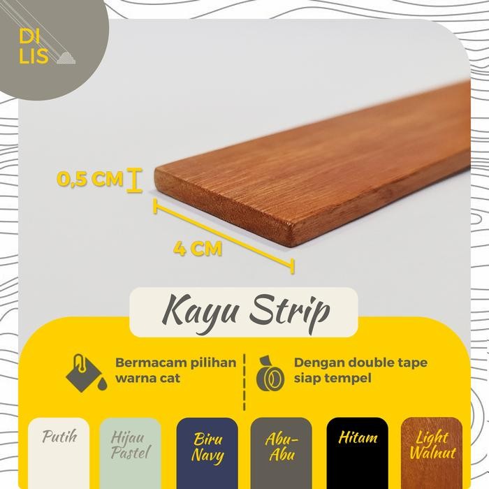 Terlaris Kayu Strip/ List Kayu Strip/ Wainscoting Wallmoulding