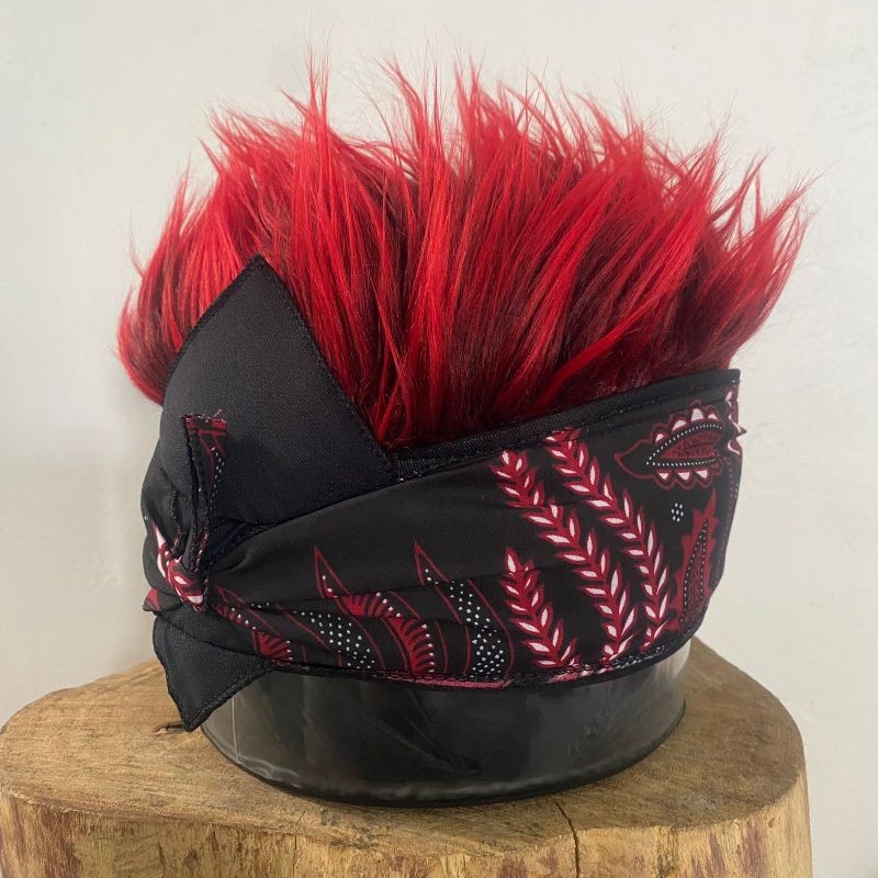 Blankon batik Premium bergaransi 100% udeng rambut palsu pria polos dewasa