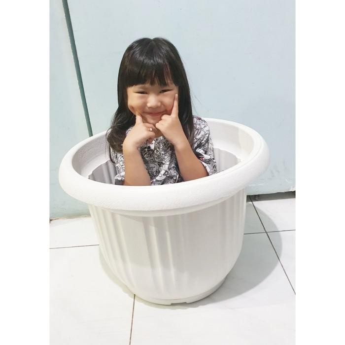 POT TANAMAN jumbo 50 POT BUNGA besar 50cm PUTIH TEBAL POT BUAH 50 CM Hitam Kode 1199