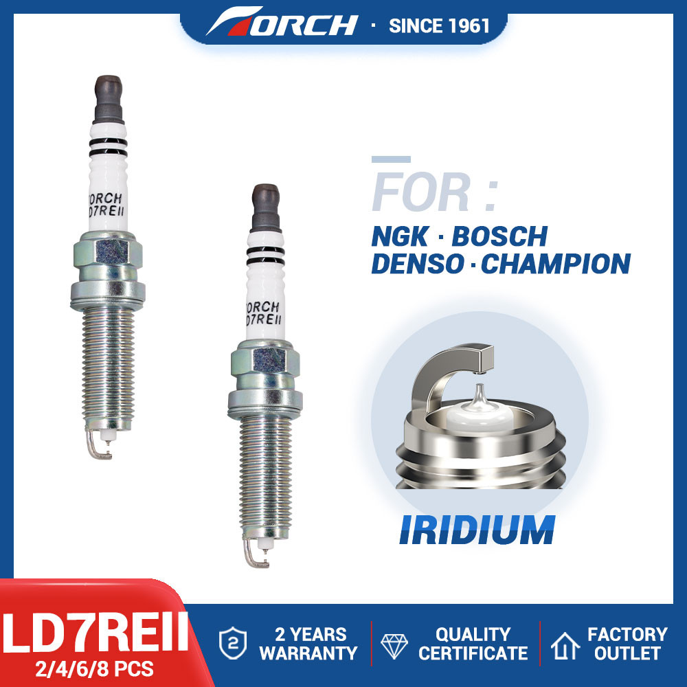 2-8PCS Double Iridium Candles TORCH LD7REII Replace for 90565 DILKAR7D11H Nissan MR20DD 224011VA1C 2