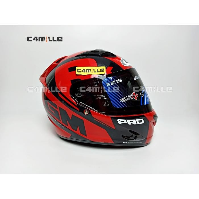 HELM GM RACE PRO RED BLACK SINGLE VISOR FULL FACE