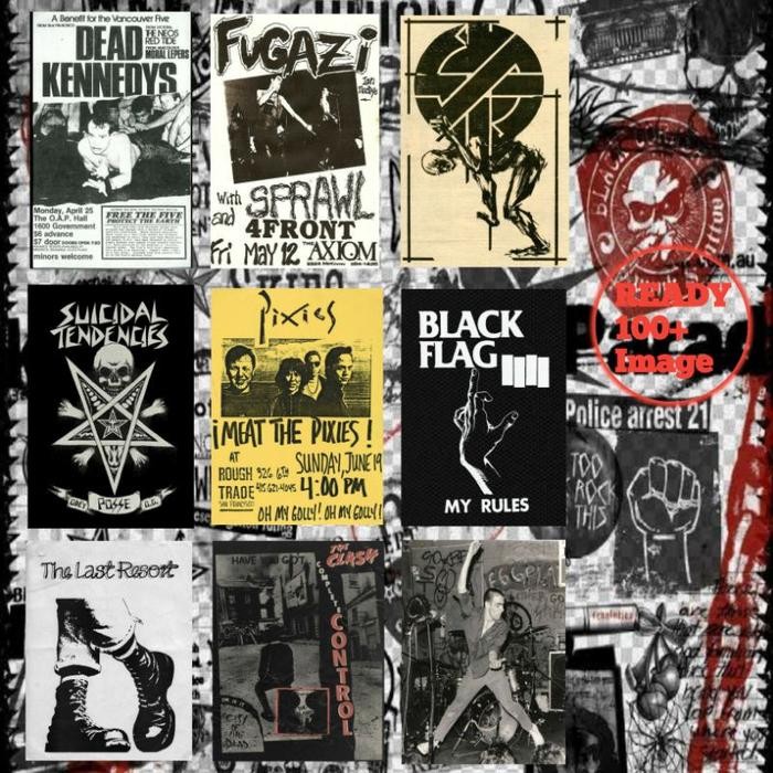 Terlaris Poster Dinding Vintage/Aesthetic Band Punk Isi 50 Lembar Termurah