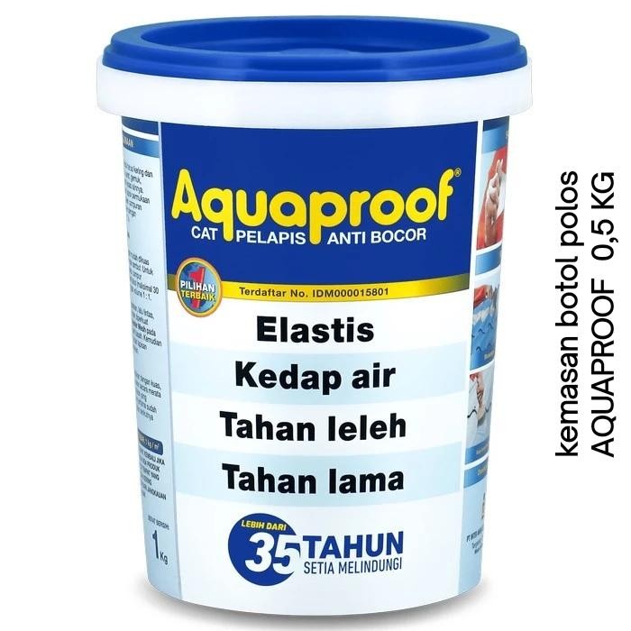 BEST SELLER WATERPROOFING 1/2 KG 0,5 kg AQUAPROOF WARNA ABU.ABU