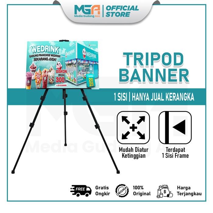 

Tripod Stand Frame Banner 1 Sisi / Frame Stand / Stand Foto / Standing Terlaris