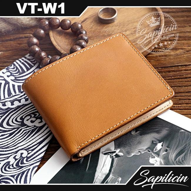BEST SELLER Dompet Kulit Nabati Asli Bifold Wallet Vegetable Tanned Leather VT-W1