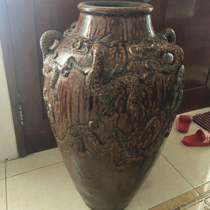 Guci gentong keramik antik tua tinggi 80cm Kode 803