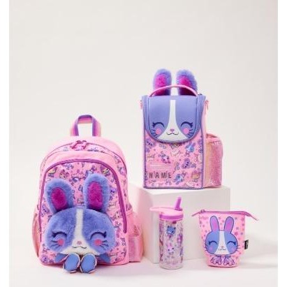 Smiggle Movin Junior Backpack Lunchbag Bunny Pink Purple