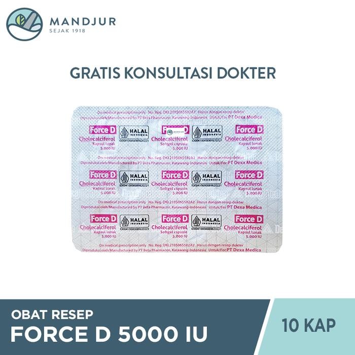 Slimora- Force D Vitamin D3 5000 Iu 10 Kapsul Lunak / Multivitamin