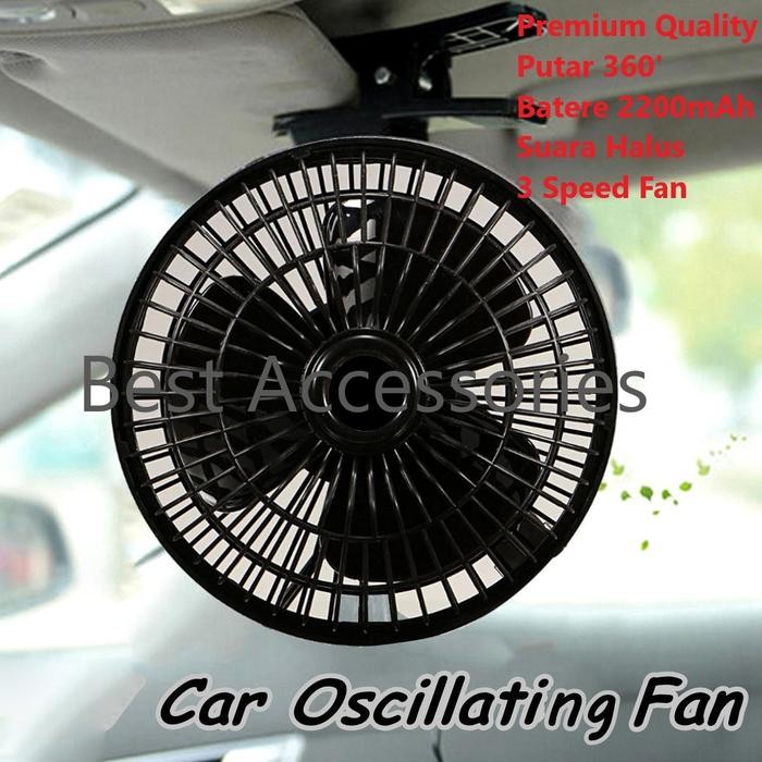 Kipas Angin Mobil Jepit Sunvisor Dashboard CORDLESS Portable 620