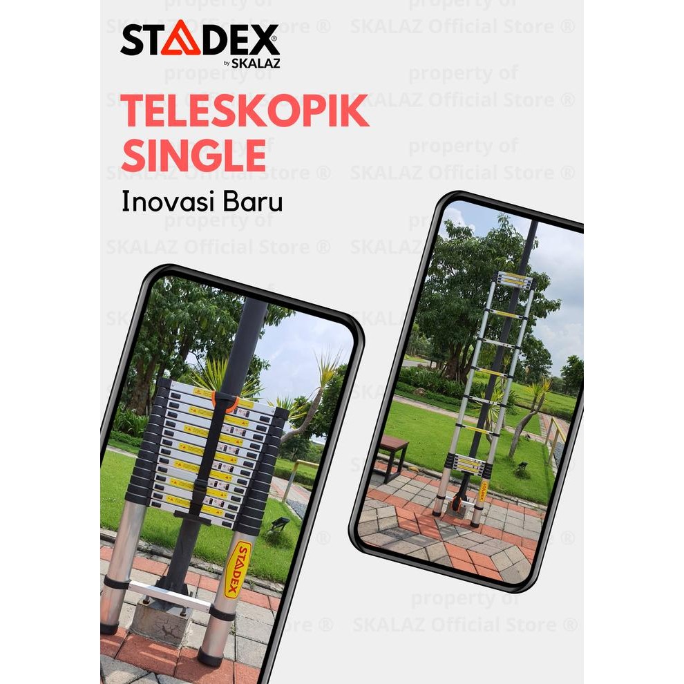 Tangga Teleskopik Single 5,2 mtr Merk STADEX by Skalaz