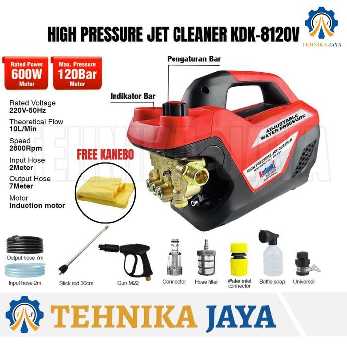KODENKI KDK 8120V Mesin Jet Cleaner 600 Watt Variable Speed Hh Pressure Cleaner