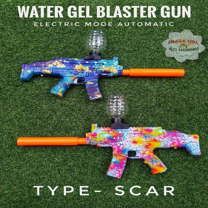 mainan water gel blaster gun automatic mode tembak aman dimainkan anak gals