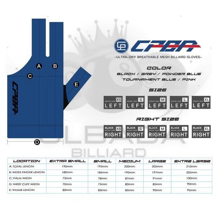 (Expert) CPBA Gloves PRO Billiard Sarung Tangan Billiard CPBA PRO