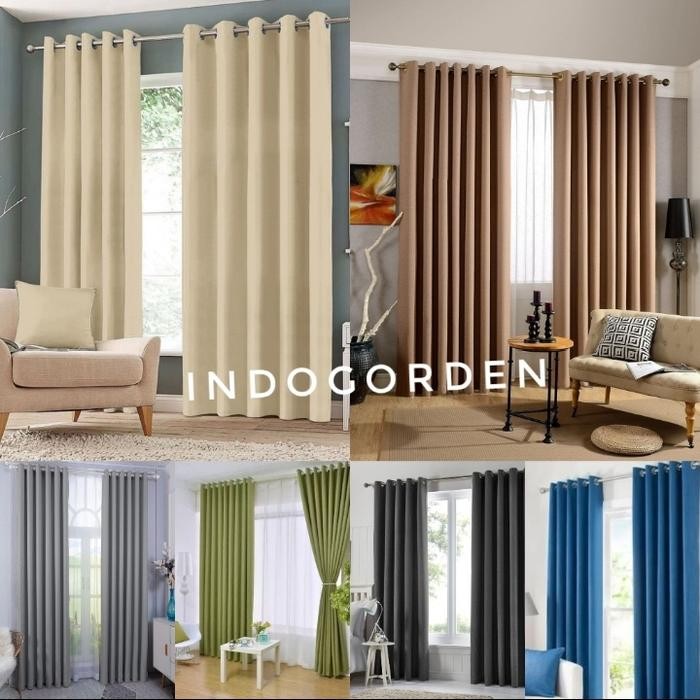PREMIUM Gorden Blackout Polos Imfort Gorden Jendela Polos Premium Gorden Pintu tinggi