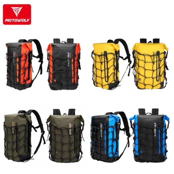 Tas Ransel Waterproof Tas Motor Touring Motowolf Premium