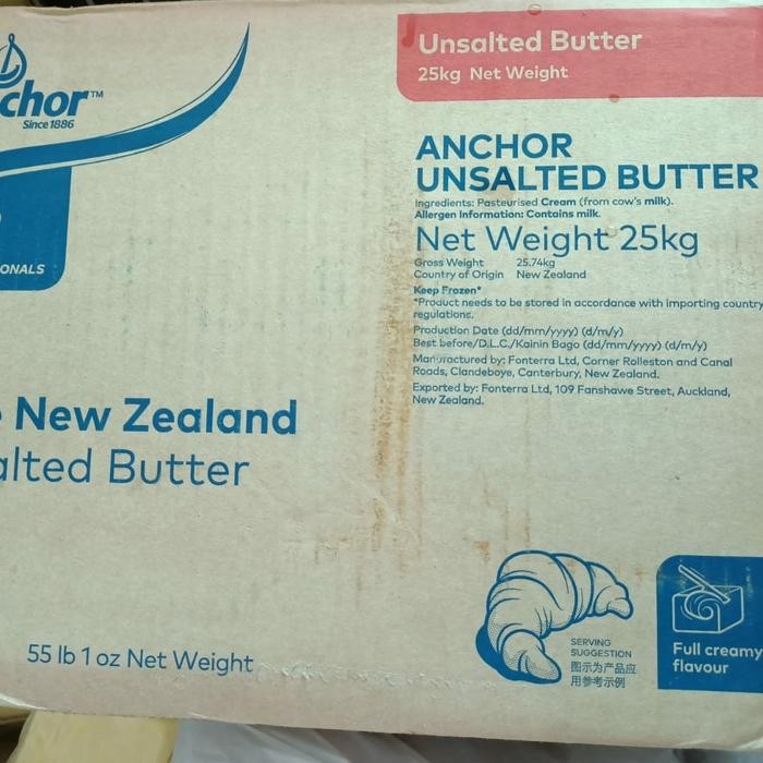 

Unsalted Butter Anchor 25kg (khusus gosend)