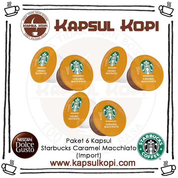 

Paket 6 KapsulKopi Starbucks Caramel Macchiato Nescafe Dolce Gusto
