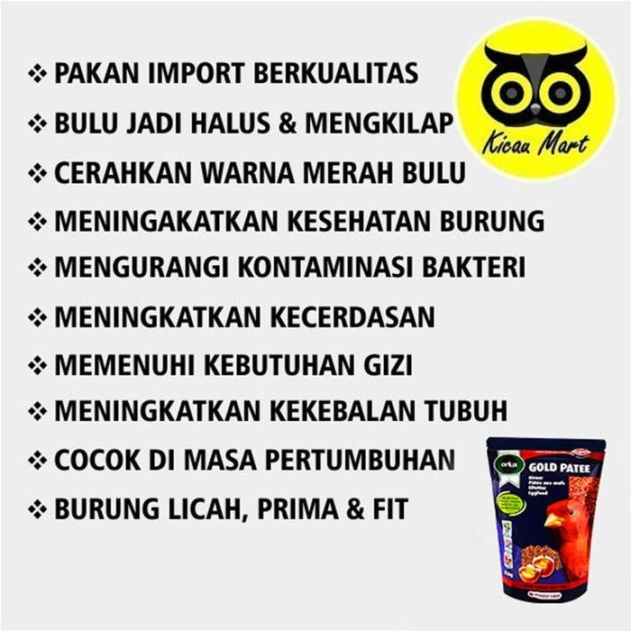 Pakan Makanan Burung Kenari Merah Gold Patee Red Versele Laga Import Terbatas