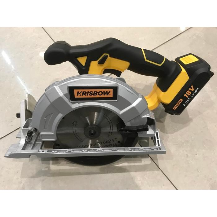 Termurah Krisbow Cordless Circular Saw 165Mm 18V