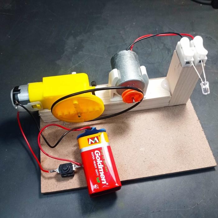 GM03 GENERATOR MINI UNTUK EDUKASI / MINI GENERATOR / DINAMO GENERATOR / MENGUBAH ENERGI GERAK