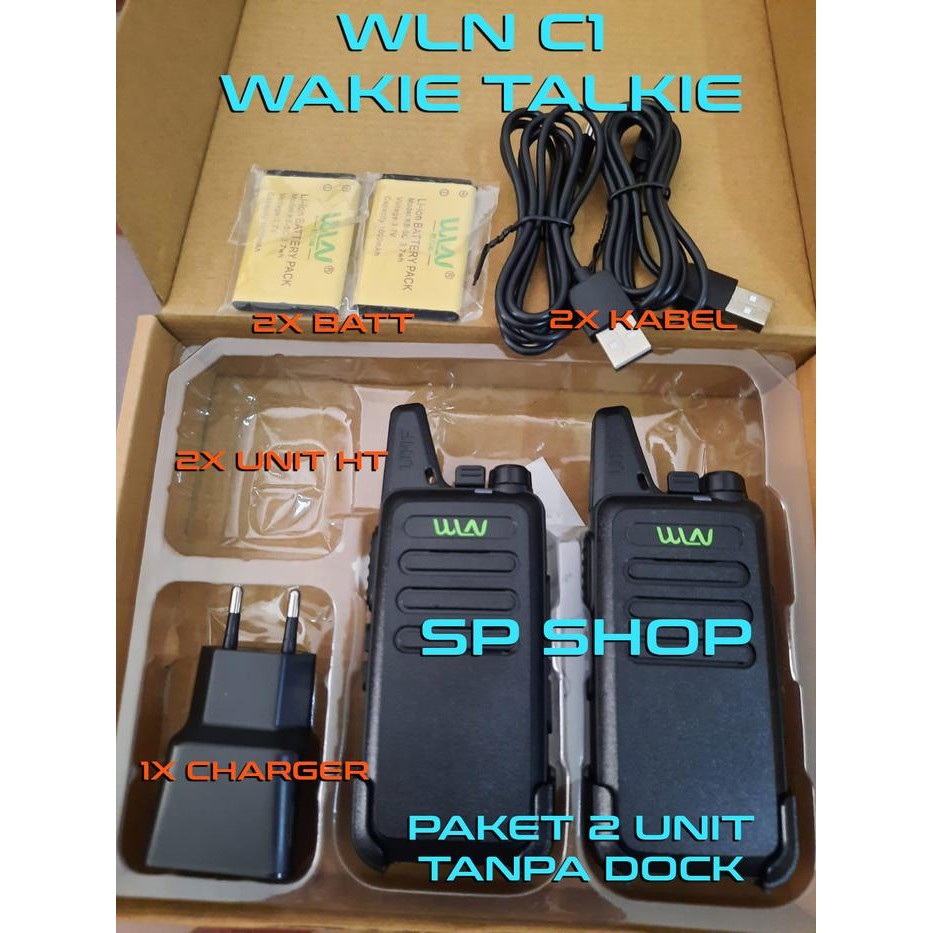 SEPASANG WLN KD - C1 HT - PAKET 2 UNIT HT WLN KDC1 WLAN ORIGINAL