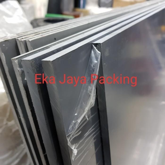 PREMIUM PVC Sheet Grey 6mm Potongan ( PVC abu abu Plate / Lembaran )