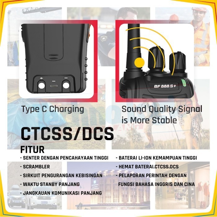 HANDY TALKY BF-888S WALKIE TALKIE FULLSET ORIGINAL HT JARAK JAUH