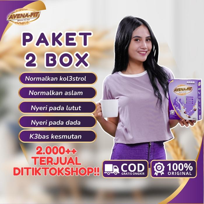 

BARANG TERLARIS 2 BOX AVENAFIT. KOL3STROL NAIK 4tasi dengan AVENA-FIT. Sereal Oatmeal susu kurma
