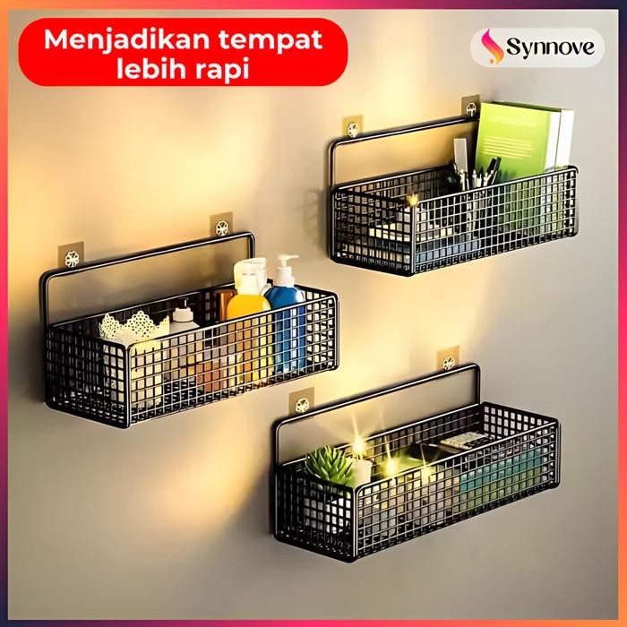 Rak Kamar Mandi Tempel Aesthetic Besi Gantung Rak Tempel Dinding Tempat Sabun Kamar Mandi Rak