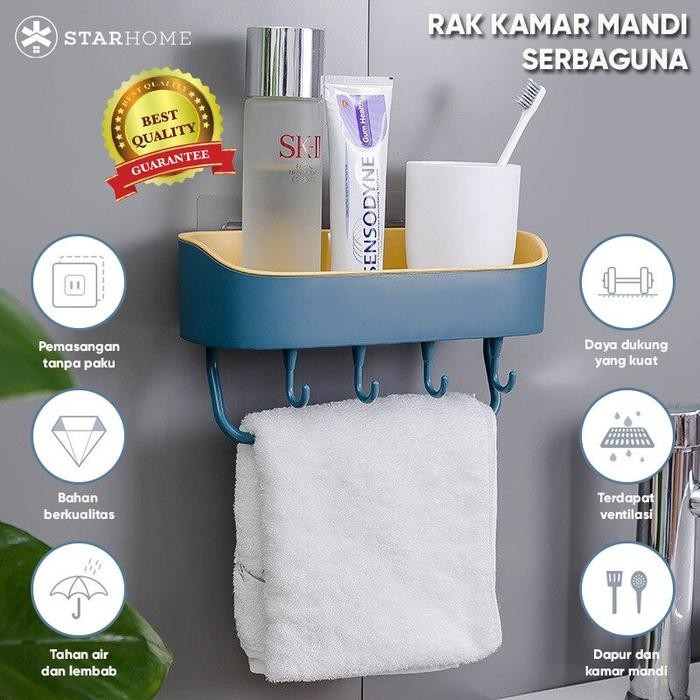 PREMIUM Rak Sabun Kamar Mandi Tempat Sabun Shampoo Conditioner Rak Handuk